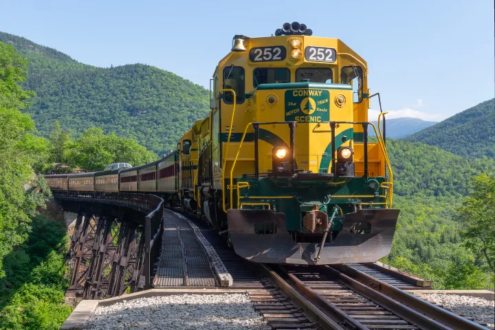 a train on a steel track