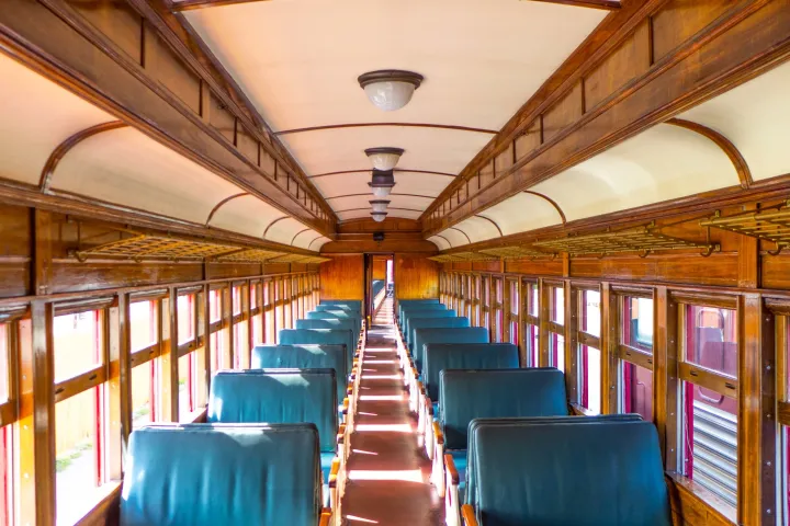 a train on a dining room table