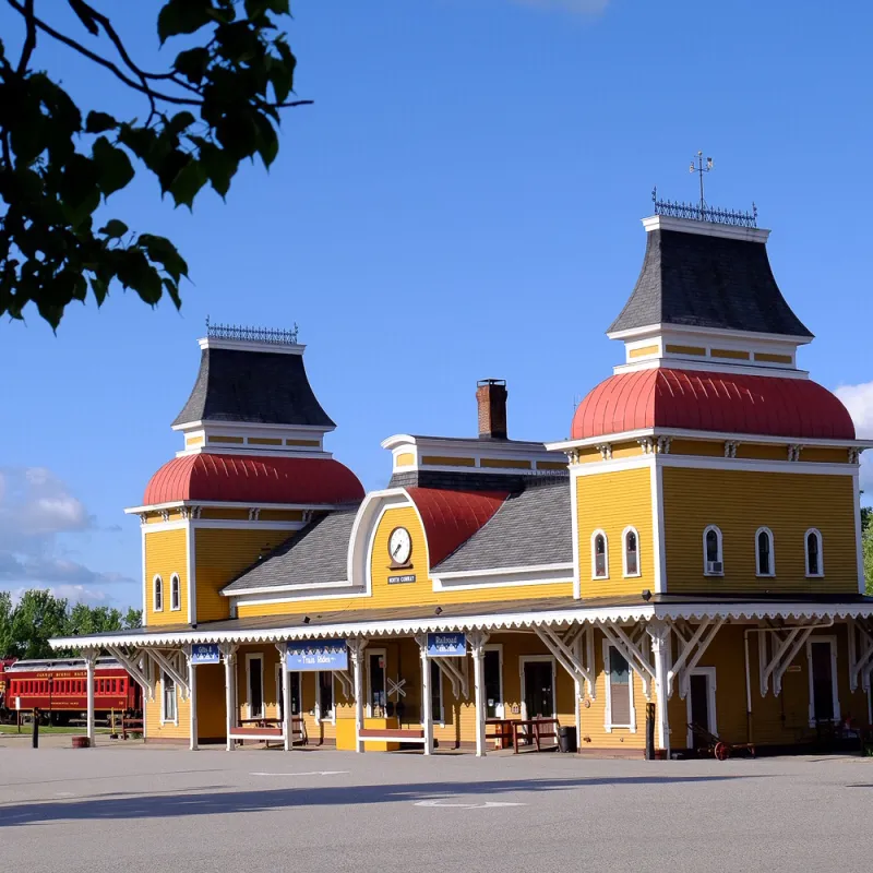 a small clock tower in front of a building
