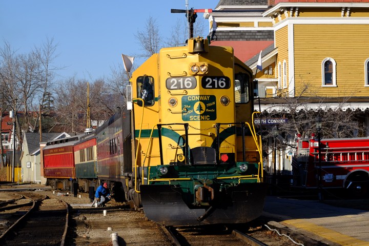 a train on a steel track